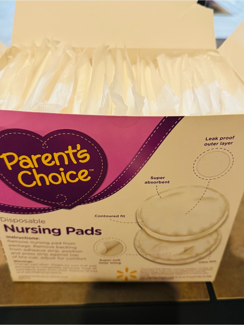 Parents Choice Nursing Pads Individually Wrap Appx 100 Ct *Read*